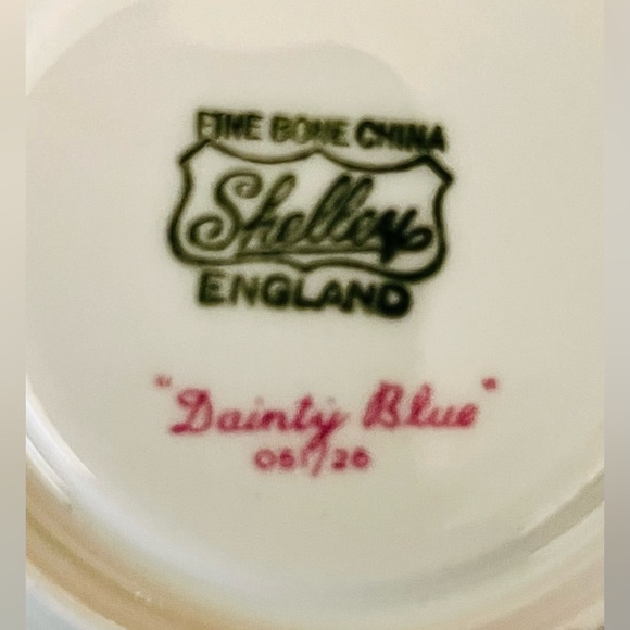 Shelley England Fine Bone China Dainty Blue Saucer - Picture 4 of 5